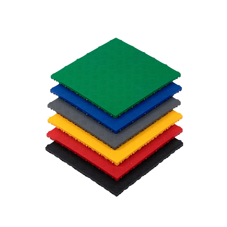 Hot Sale Multicolor Interlocking Garage Floor Tiles Plastic Garage Flooring For Car Detailing Shop Workshop