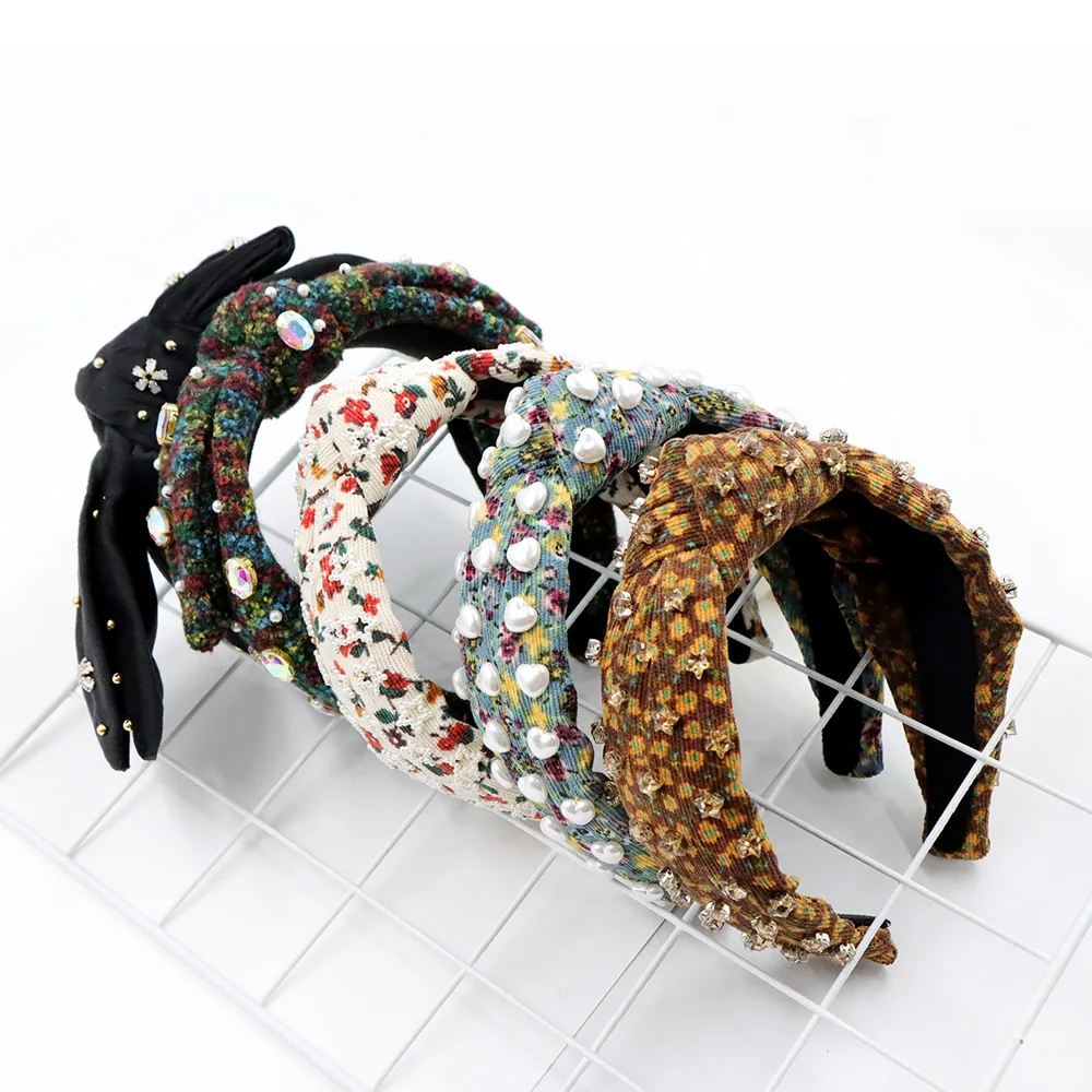 winter season fabric velvet cotton fashion women hairband latest hairband designs