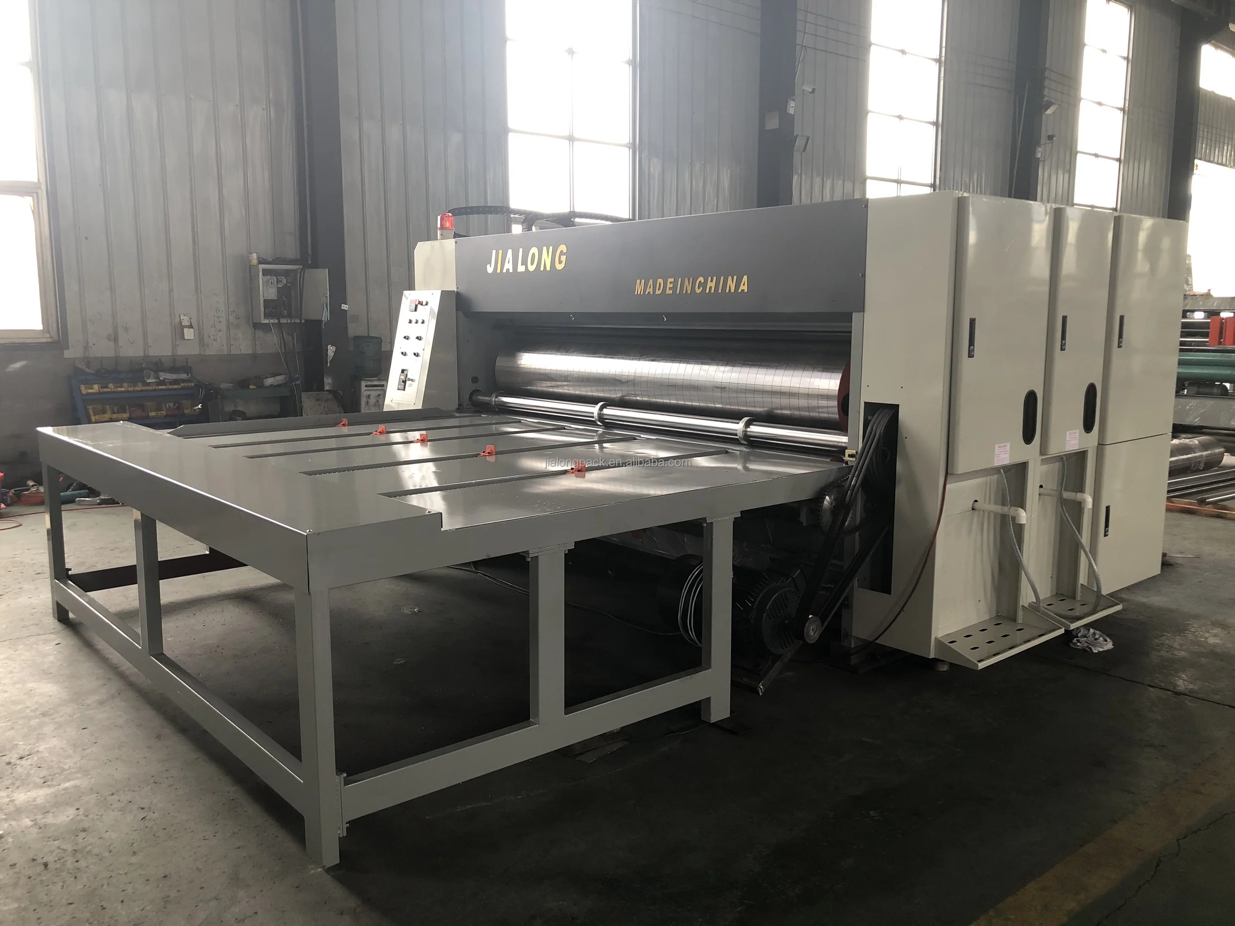 JIALONG best price 3 color chain feeder pizza carton box printing machine for sale