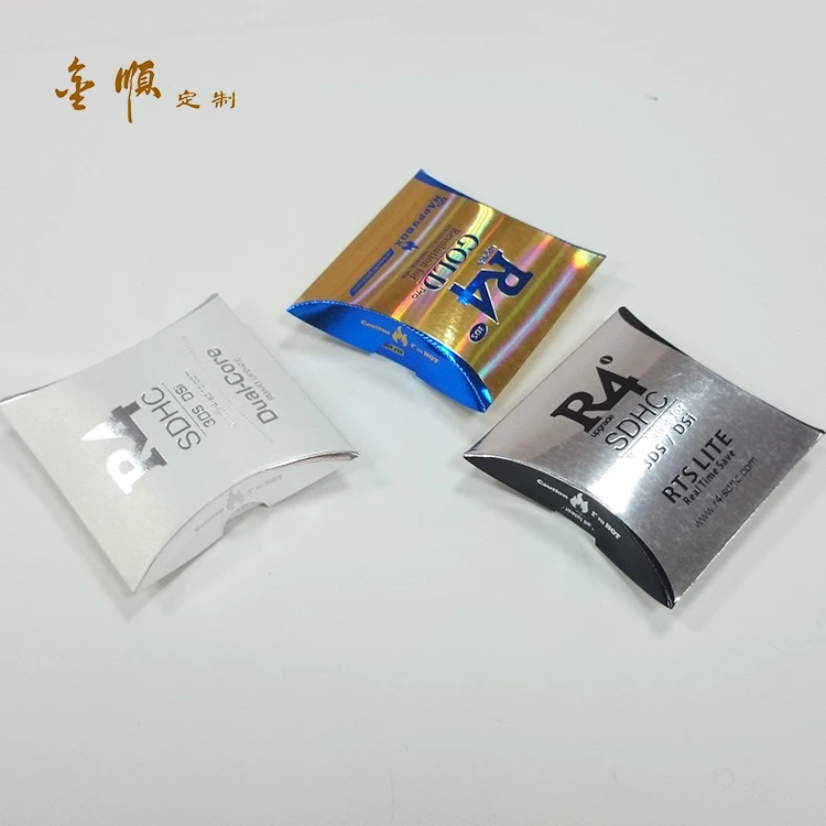 luxury cheap delicate  exquisite fancy pillow box candy packaging wedding favor packaging with logo printed