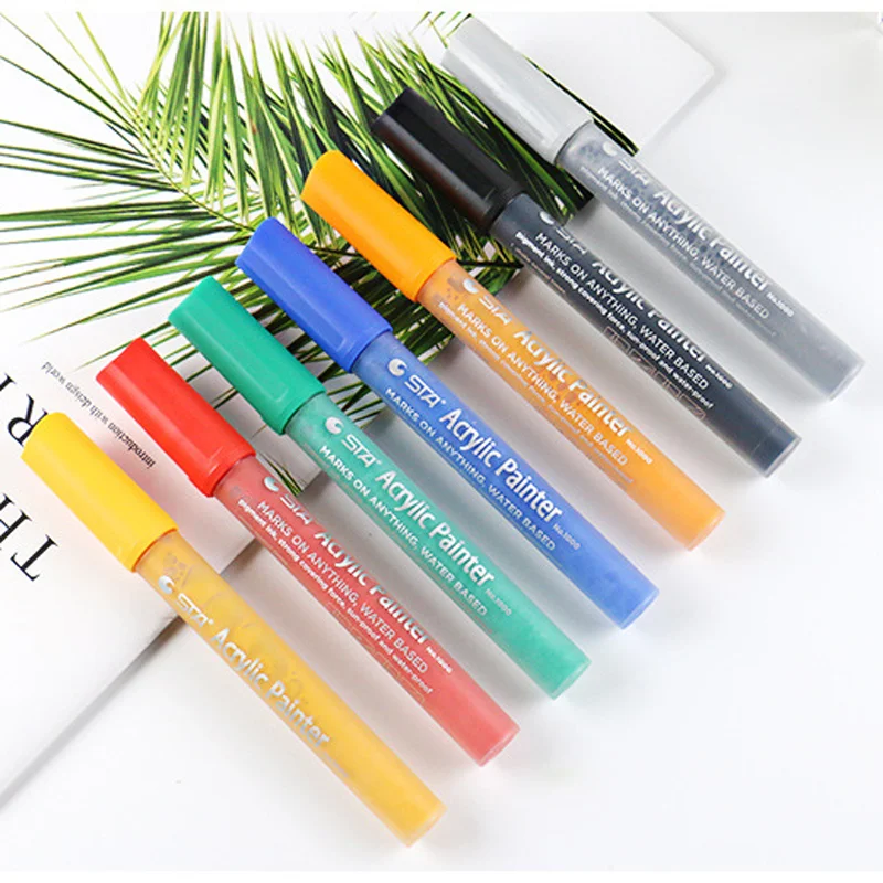 STA Acrylic Painter Waterproof Non-toxic Fast Dry Water Based Permanent Ink Acrylic Marker Pens For All kinds Of Surface