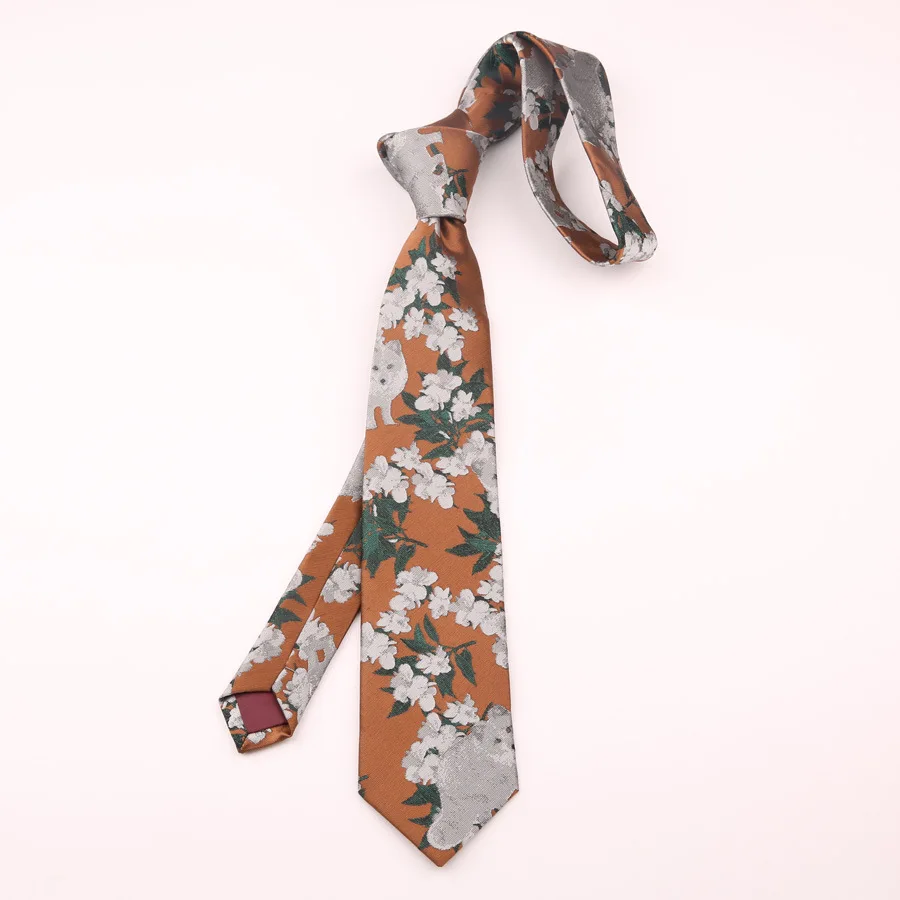 Мужские модные аксессуары цветочный галстук на заказ жаккардовый Цветочный Тонкий галстук узкий галстук для мужчин