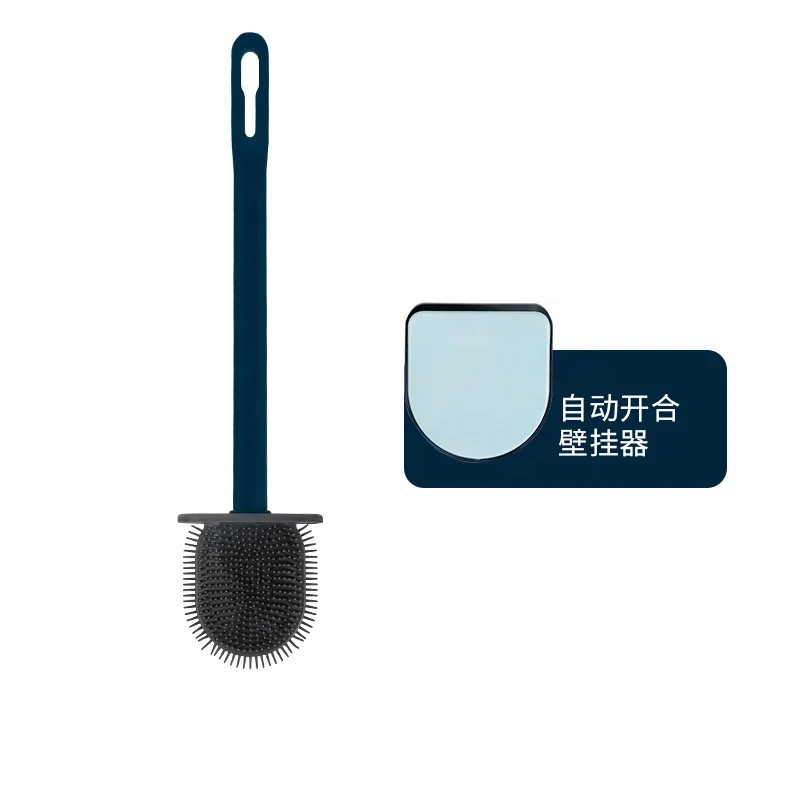 Cheap Soft Plastic TPR Silicon Toilet Brush With Holder for Bathroom Cleaning Brush Tools