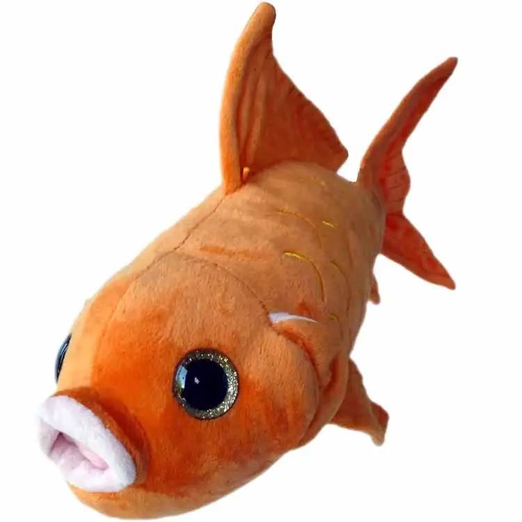 Good reputation wholesale orange adorable fish plush pillow stuffed animal toy