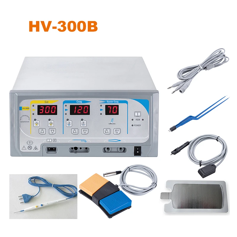 300W HV-300B High Frequency Electrosurgical Generator Electrocautery Diathermy Machine Surgical Equipment