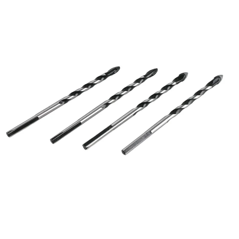 Reaming Short Thread Hexagonal Cross Four-blade Twist Drill Tile Hard Alloy Gold Twist