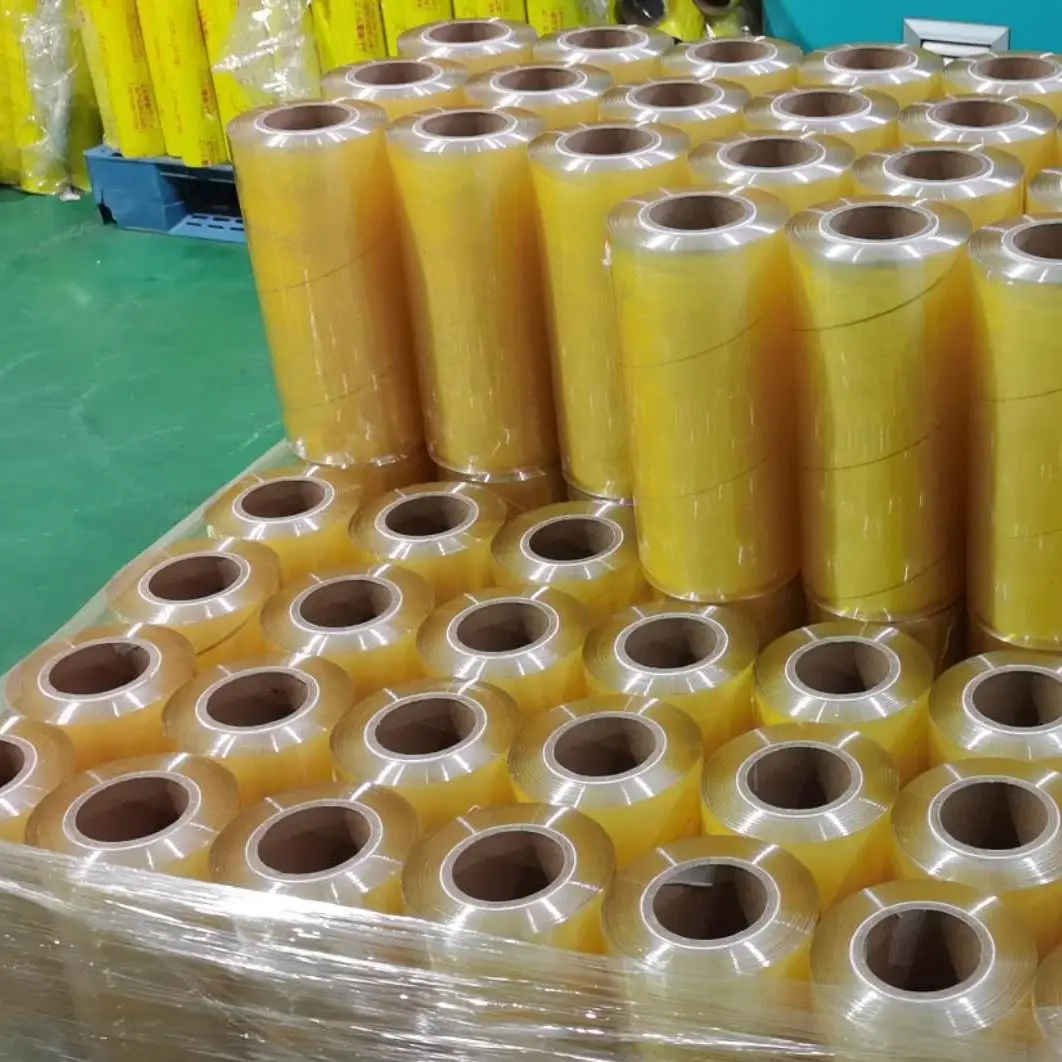 super clear food wrap plastic pvc stretch wrapping film 10 micron 1500 m wholesale soft pvc cling film plastic packaging wrap