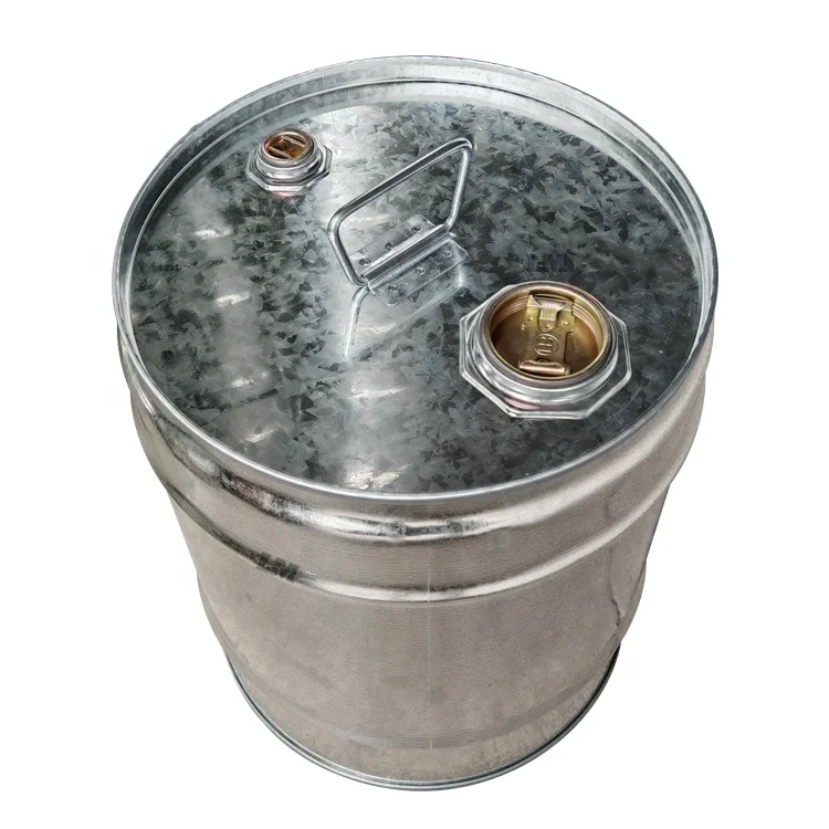 Galvanized Steel 25 Liter Barrel Wholesale Empty Oil Bucket Recyclable Drum Industrial Suppliers