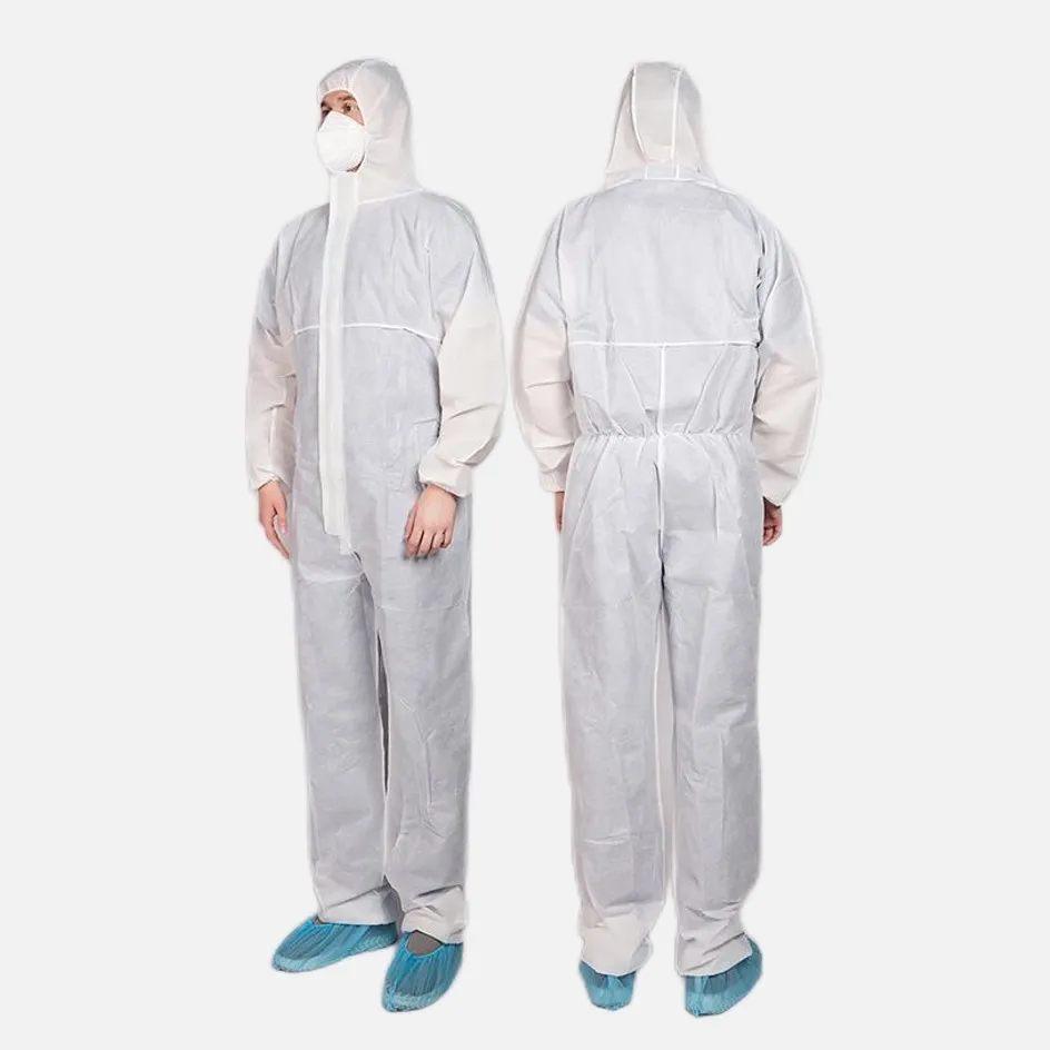SMS Disposable Hazmat Suit Heavy Chemical Spray Safety Coverall Type 5/6 PPE Disposable Protective Coverall