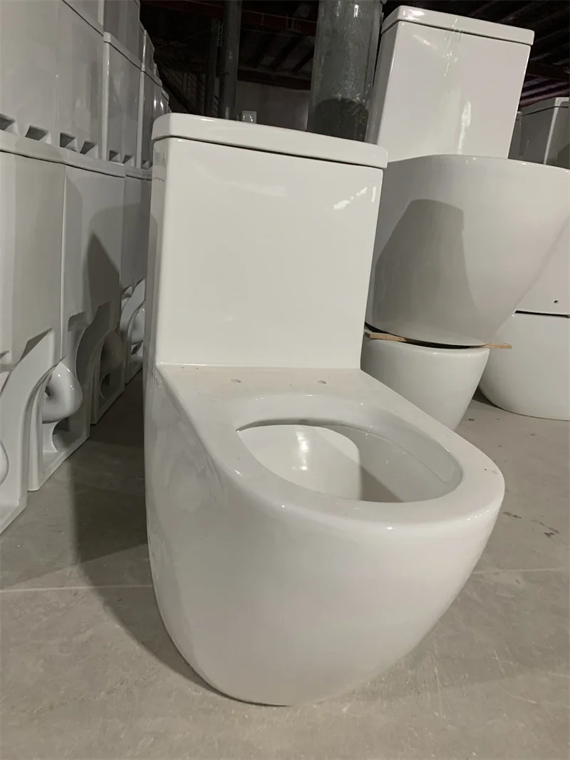Dual Flush One-Piece Elongated Toilet Black Floor Mounted Ceramic Wc Toilet Bowl