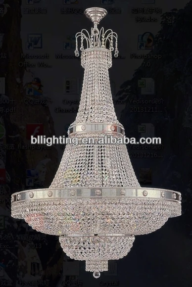Factory wholesale large hotel kristall deckenleuchte lighting chandelier indoor luxury chrome golden finish crystal chandelier