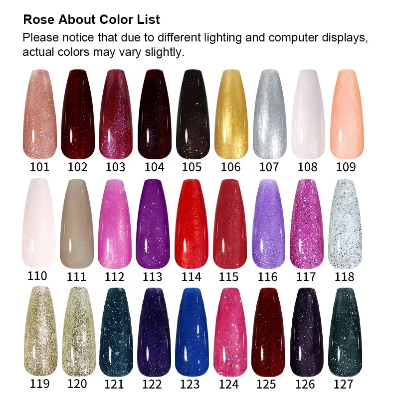 Rose About High Shine Glitter Raw Material Gel Polish 1kg 5kg 10kg 20kg Soak Off UV Gel Nail Polish For Nail Art