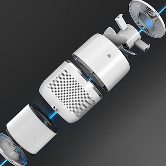 smart portable desktop hepa filter wifi control home air purifier portable air purifier with hepa