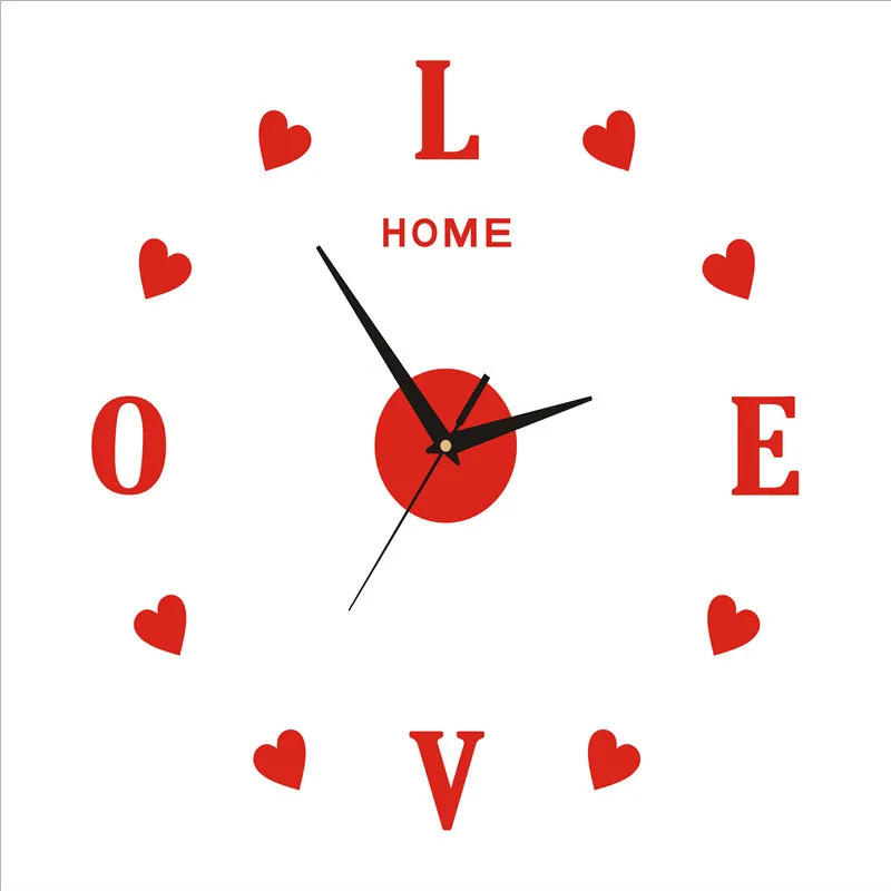 Frameless DIY Wall Clock 3D Mirror Wall Clock Large Mute Wall Stickers for Living Room Bedroom Home Decorations