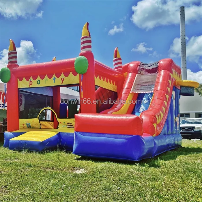 High Quality Commercial Grade Jumping Bouncer Castle Combo Inflatable Bounce House With Slide For Party