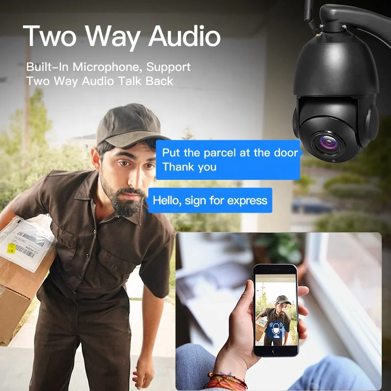 8MP IP Color Hight Vision Camera Outdoor Wireless IP Speed Dome Security Wifi CCTV PTZ Camera Video 4K Full HD