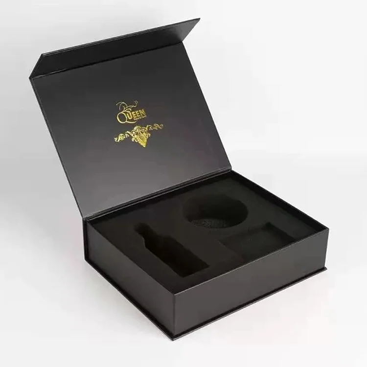 High Quality Pearl Cotton Insert Black Red Custom Easter Luxury Christmas Cosmetic Magnetic Packaging Gift Boxes For Present