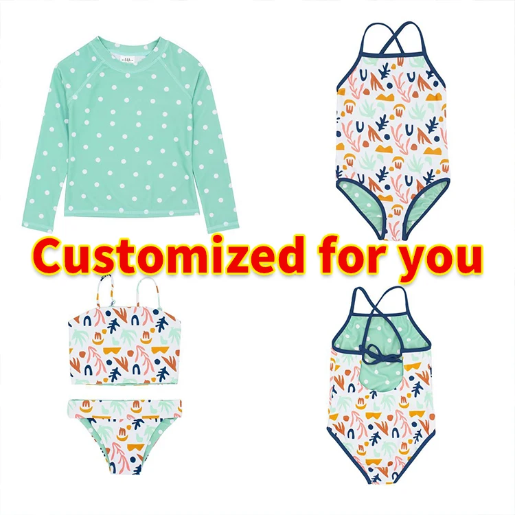 2023 New Wholesale Custom Design Bathing Suits Kids Bikinis Children Swimwear Swimsuit For Girls Kids