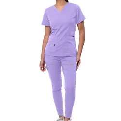 Design Your Own Scrubs Doctors Hospital Scrubs Dental Clinic Workwear Short Sleeve Work Suits Beauty Set Medical Uniform Scrub