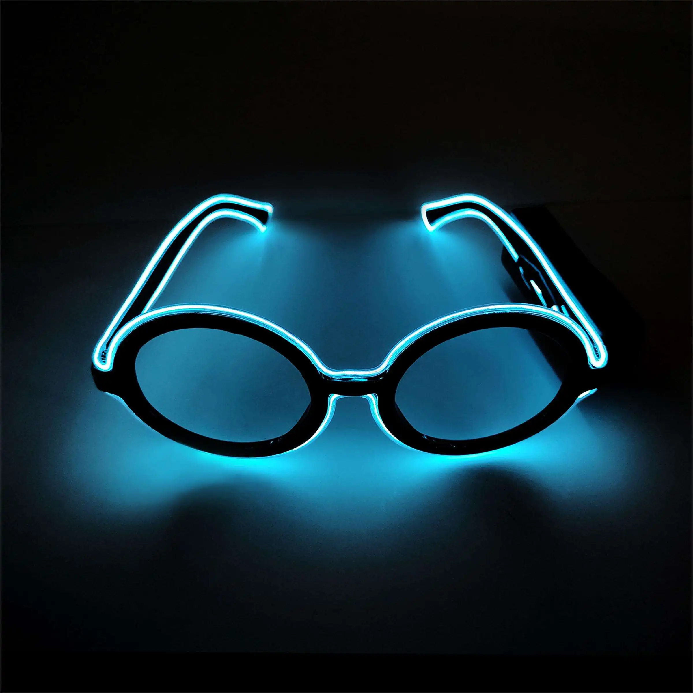 Wireless Round Glitter Party Supplies Flashing Glasses with LED Trending Light Up Plastic Glass Party Decor