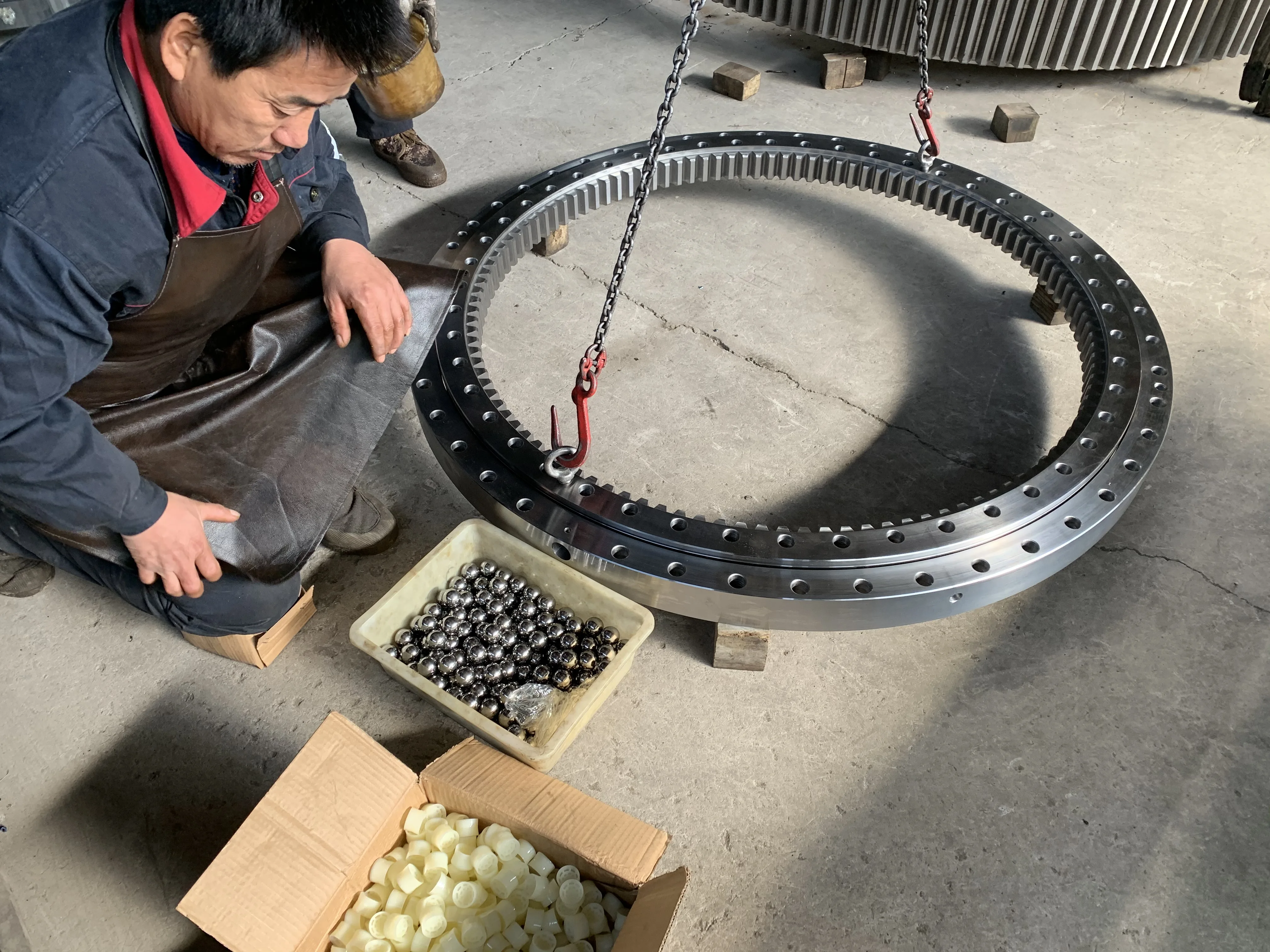 rotating gear crane parts 3 ring gear wheel loaded