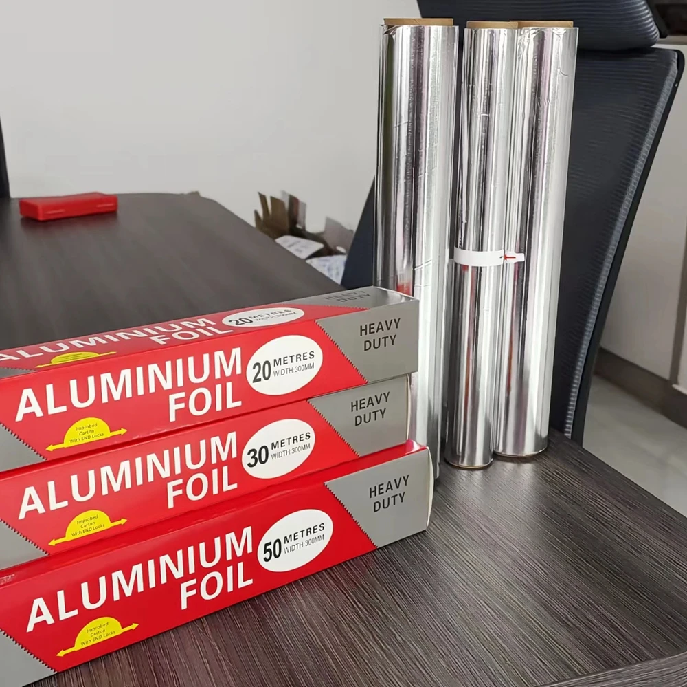 Food Grade 8011 O 10 12 15 20 micron Aluminum Foil Roll Household Metal Foil for Food Packing
