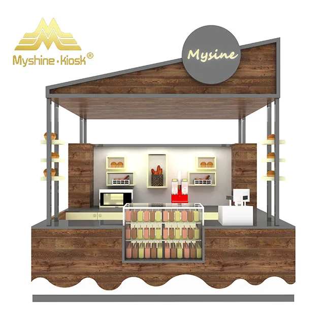 Boba tea store design cafe bar display shop juice cabinets beer kiosk for mall