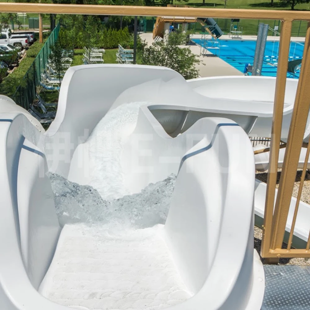 White Fiberglass Water Slide Wholesale Price for Swimming pool/Hotel