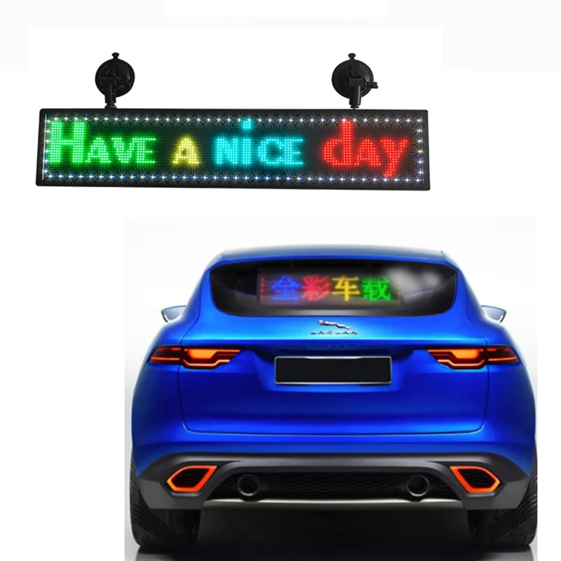 WIFI Mobile Phone Smart Control Car LED Display Taxi LED Screen Message Board And Advertising Scrolling Running LED Car Display