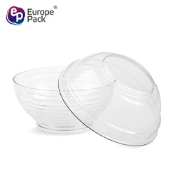 Eco-friendly food grade 90ml disposable plastic sugar bowl with lid