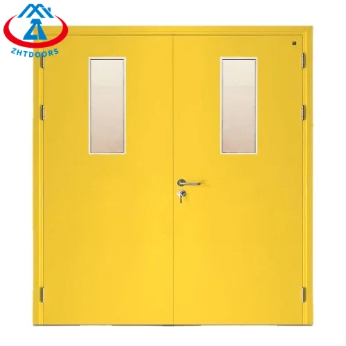 ZHTDOORS Factory price made in China professional ulul 30 min door exit with alarm 36 x 80 steel entry double door