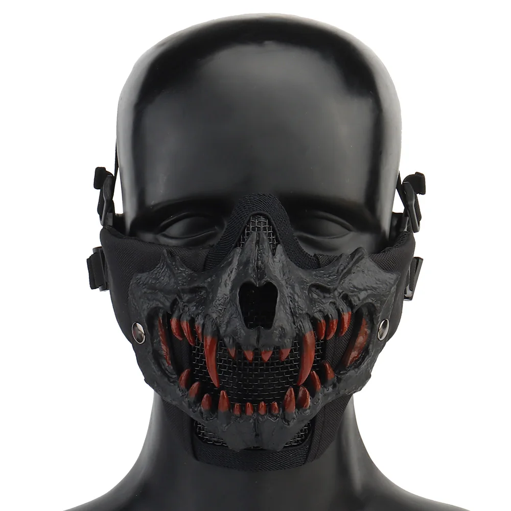 Upgraded version of the protective breathable fang mask tactical Halloween weird applicable to airsofX movie shooting props
