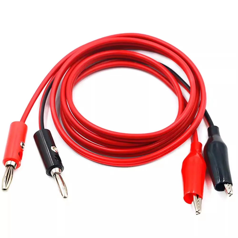 Universal Multimeter Test Leads 4mm Banana Plug to Alligator Clips/4mm Banana Plug/Test Hook/ Probe Needle-tip Wire Cable