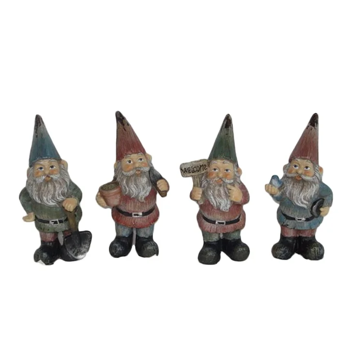 Factory New Handicraft Garden Gnome Statue Figurines Funny Custom Wholesale Resin Artificial Ceramic Chinese Europe