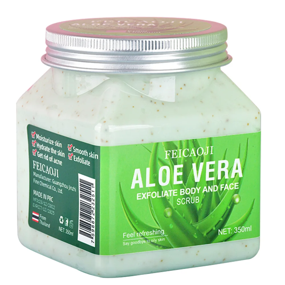New 350ml Aloe Vera Facial Scrub Exfoliating Body Scrub Moisturizing and Nourishing Exfoliator Skin Care Exfoliating skincare B1