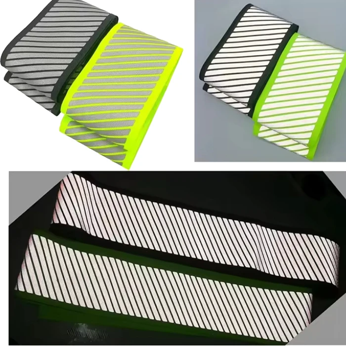 OEM Self Adhesive Heat Transfer Silver Reflective Tape for Clothing Segmented Reflective Stripe for Safety Garment