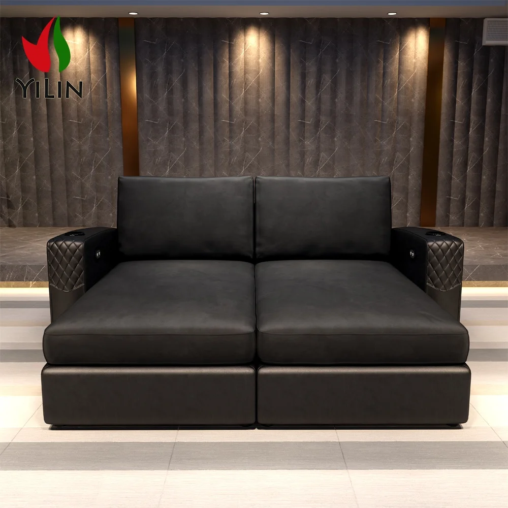 RH718 Furniture Comfortable Luxury Sectional Electric Sofa Seats Luxury Home VIP Movie Theater Cinema Recliner Sleep Chaise bed