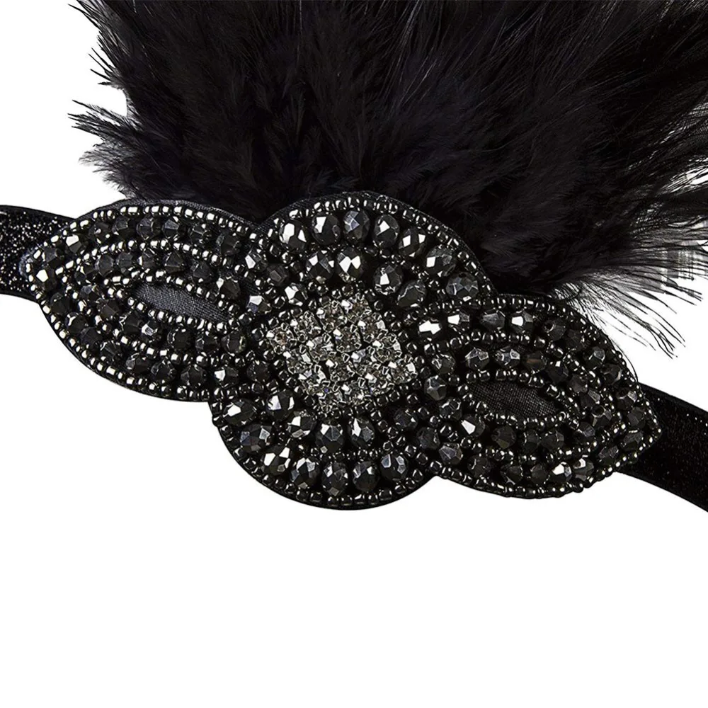 1920s Costume Accessories Fancy Dress Flapper Hairband Necklace Earrings Gloves Watch Hat And Plastic Holder Set Ecoparty