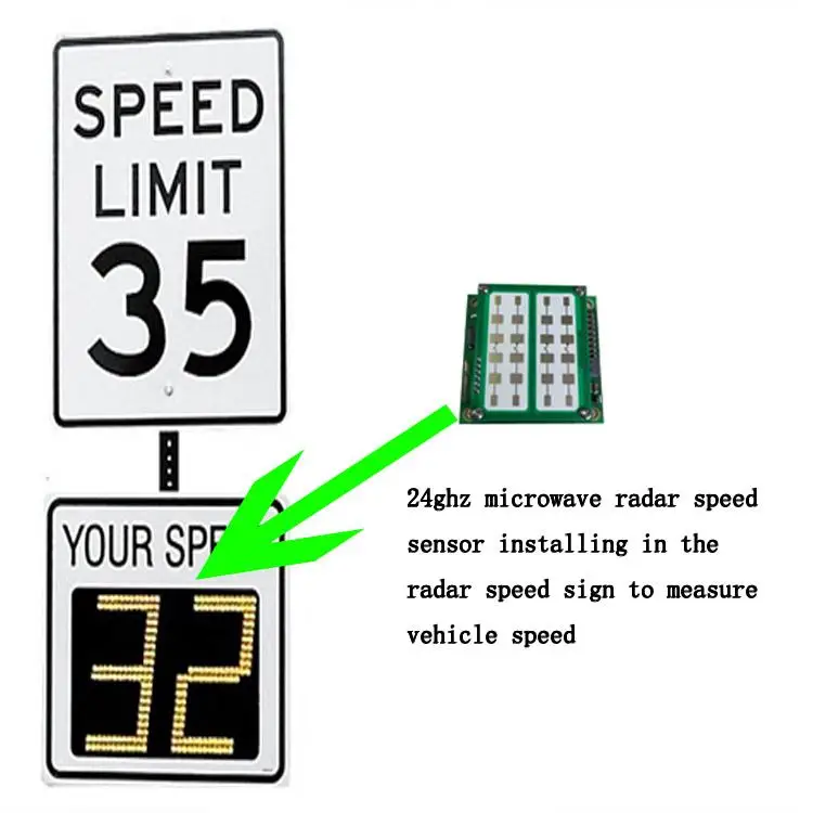 Emoj Face Feedback Solar Doppler Speed Indicator Meter Sensor Detector Traffic Warning Radar with Limit Display Sign