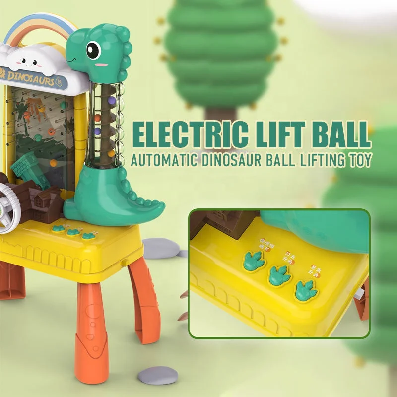 Samtoy Educational Interactive Toys Dinosaur Machine Catching Ball Toy Electric Lift Toys Games for Kids Gift