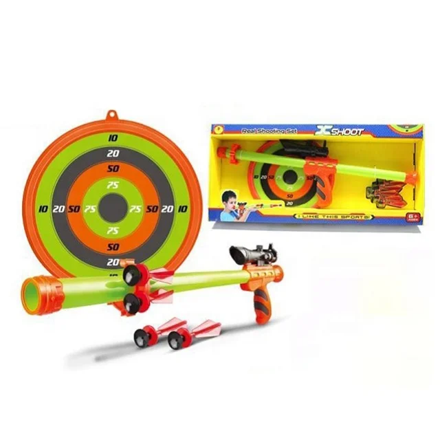 electric plastic Air blowing shooting airsof gun toy with infrared function target