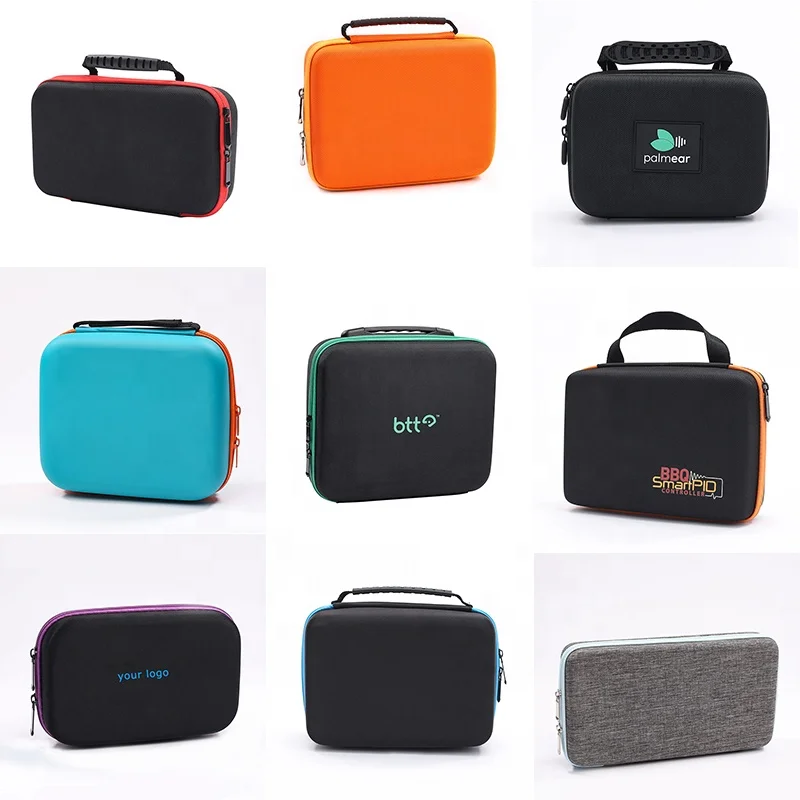 Custom eva molded thermoform zipper hard shell protective stash bag travel hard carry eva tool case zipper portable storage box