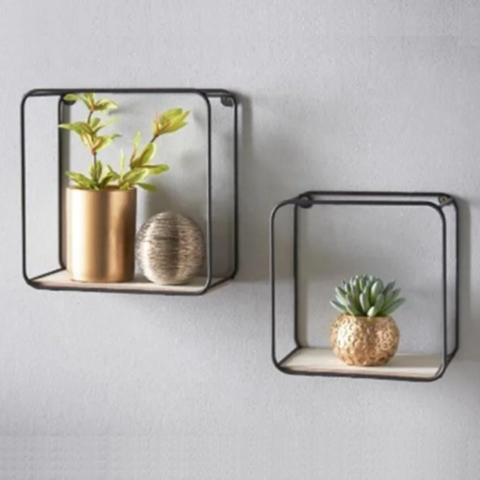 Плавающие полки настенные деревянные железные из МДФ для хранения картинных рамок предметов коллекционирования декоративных