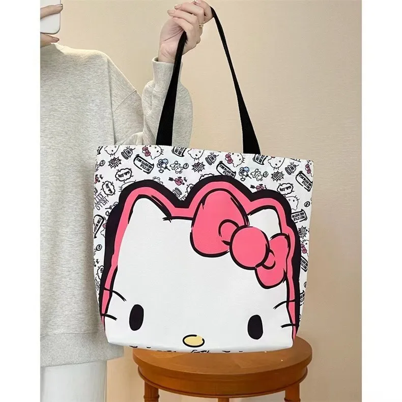 Hello KT  ladies tote bag cute korean version handbag canvas large capacity kt shoulder bag
