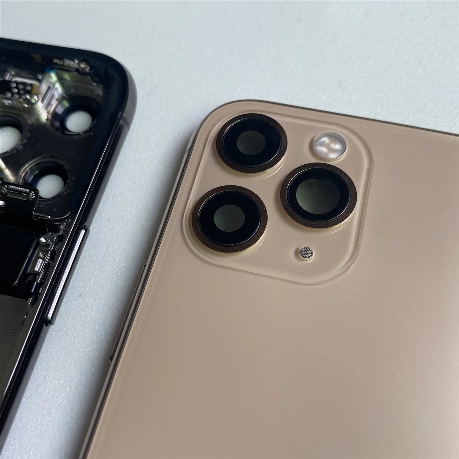 Задняя крышка для мобильного телефона корпус Iphone 11 pro max полноразмерная средняя рамка с логотипом наборы гибких деталей замена