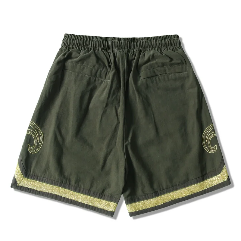 Factory Wholesale Vintage Gym Sublimated Men Shorts Breathable Comfortable Cashew Embroidered Mens Shorts