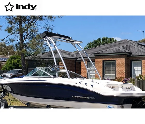 Indy Max forward facing boat wakeboard tower anodized fits ocean environment