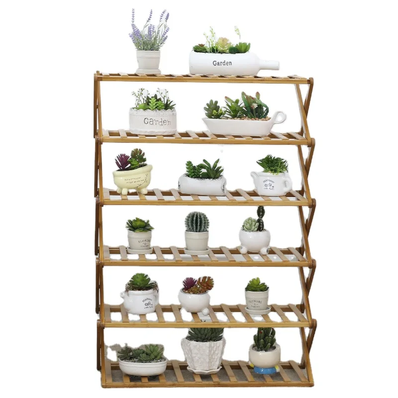 No assembly 5-tier bamboo spice rack wooden spice shelf
