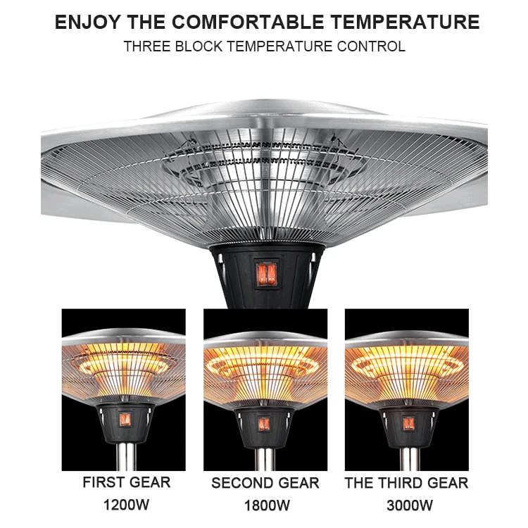 Luxury Halogen Heating Tubes 500W-1000W-1500W Electricity Patio Heater  Electric heater