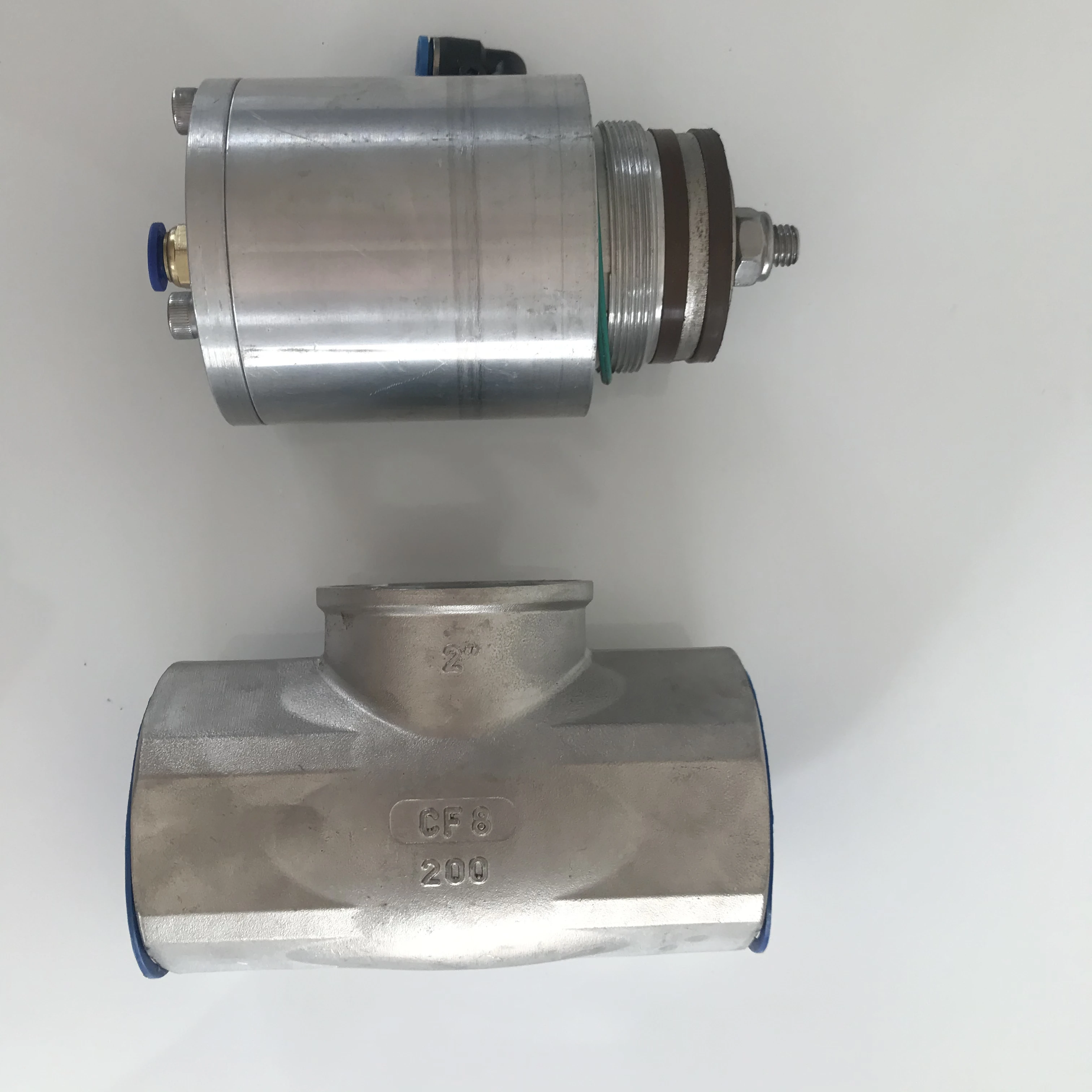 High quality two position two way stainless steel fluid pneumatic control  valve for spare parts of leather vacuum machine